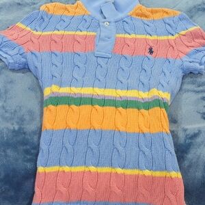 Polo by Ralph Lauren Multicolor Cable Knit Blouse